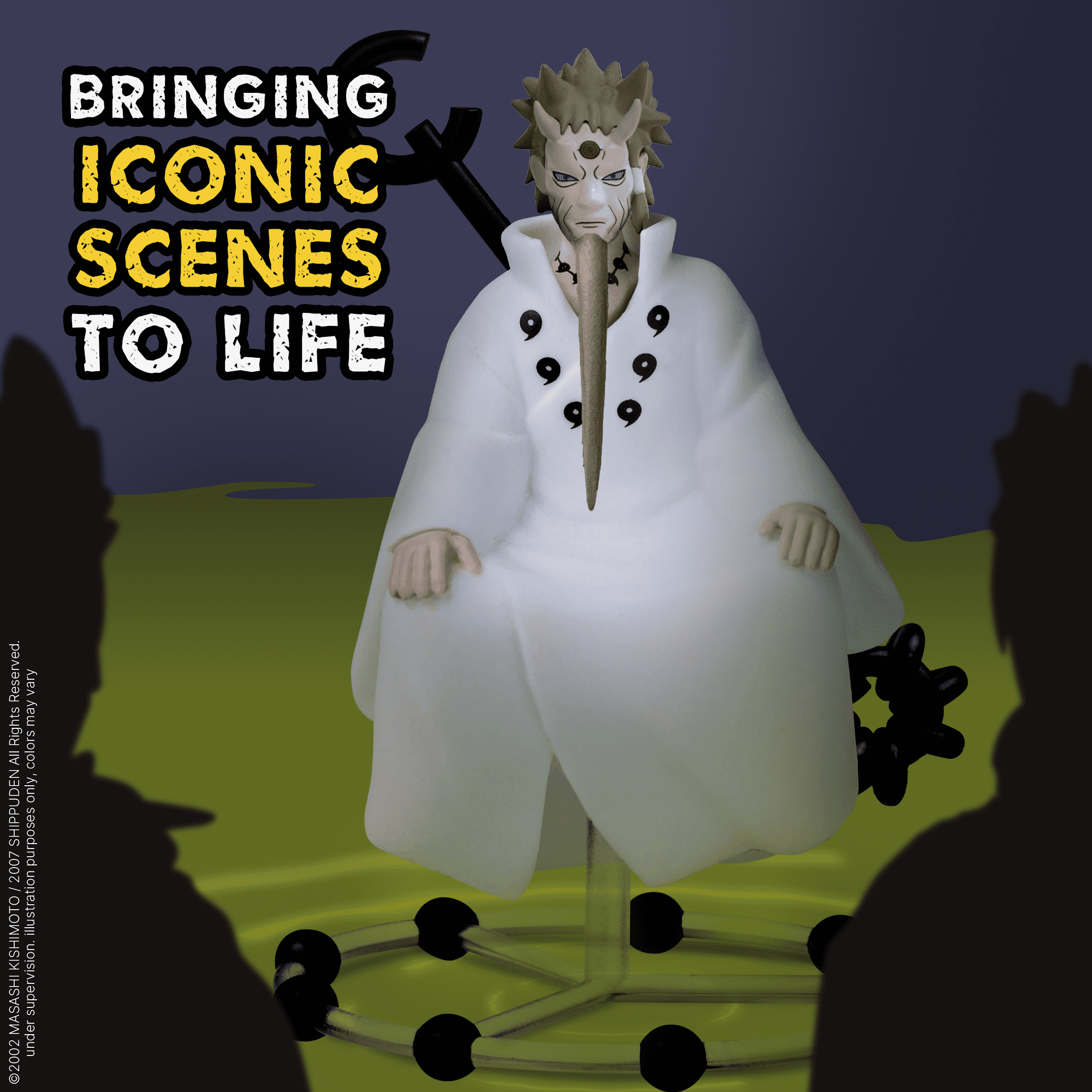 Naruto Shippuden Infinite Tsukuyomi Mini Figure Rinne Sharingan Moon Capsule