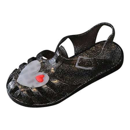 

SHOPESSA Toddler Shoes Baby Girls Cute Crown Jelly Colors Hollow Out Non-slip Soft Sole Beach Roman Sandals Open Toe Comfortable Ankle Strap Sandals Non-slip Sandals Apply to Outdoor Toddler Walk