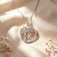 thumbnail image 4 of HESHPAWS 925 Sterling Silver Eternal Tree of Life Necklace for Women A-Z  Initial Letter Necklace，Anniversary Birthday Jewelry Gifts, 4 of 6