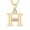 H, variant on EGNMCR Necklaces & Pendants Fashion Women Gift 26 English Letter Name Chain Pendant Necklaces Jewelry women Necklace