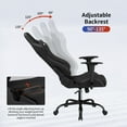 thumbnail image 2 of Gaming Chair Office Chair Desk Chair with Lumbar Support Headrest Armrest Task Rolling Swivel Ergonomic E-Sports Adjustable PC Gamer Chair Black, 2 of 7