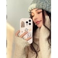 thumbnail image 6 of Compatible with iPhone 12 Pro Max Case, Cute Morandi Floral Flower Pattern Soft Silicone Gel Rubber Case, Edge Lips Strengthen Shockproof Cover for Girly Women - Beige White, 6 of 11