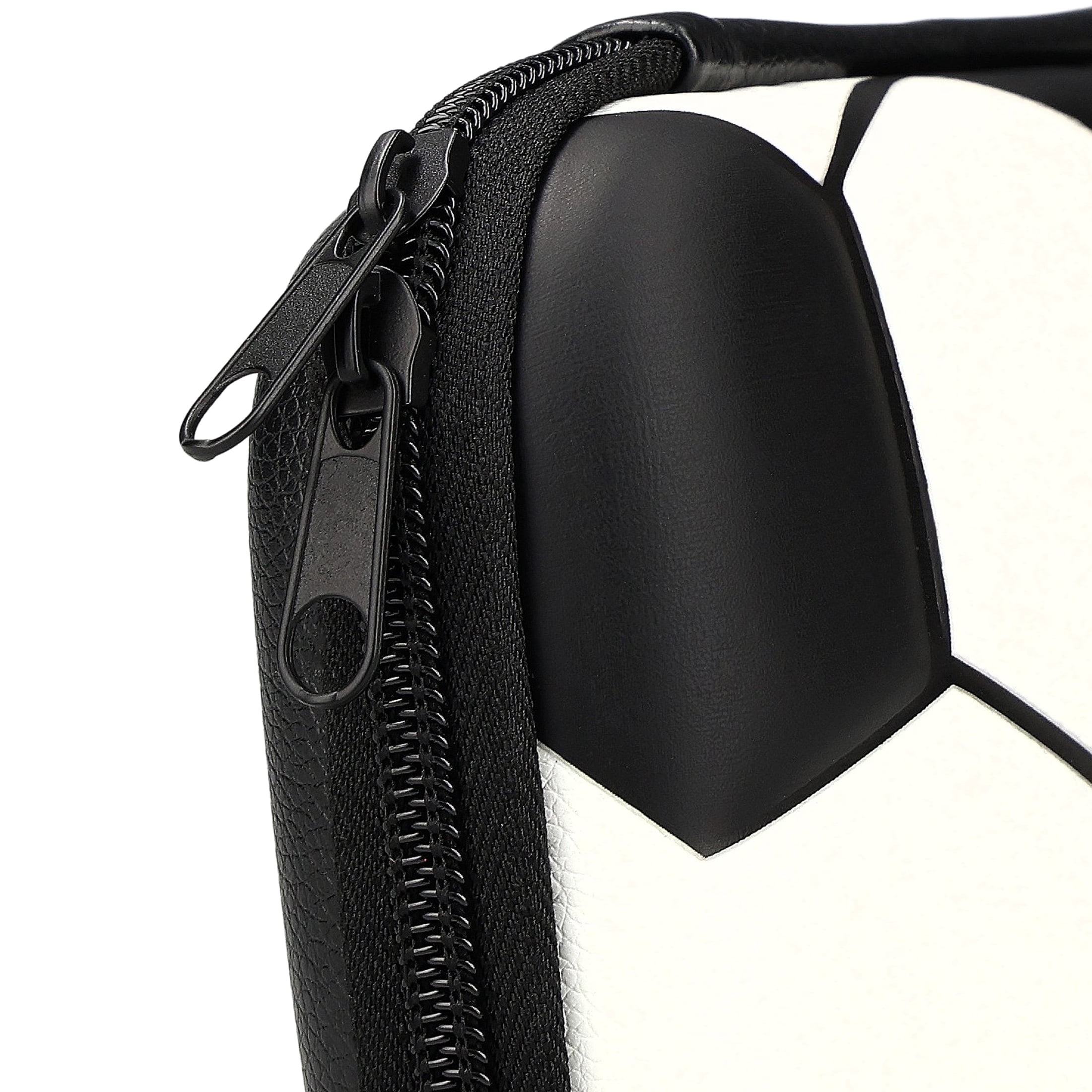 Pen+Gear Soccer Pencil Case, Black and White