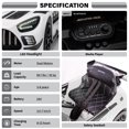 thumbnail image 3 of VOLTZ TOYS 24V Mercedes-AMG GT3 Kids Ride-On Racing Car with Premium Leather Seat, High-Speed Performance 24V Power Wheels, Motorized Track Toy with Parent Remote, White, 3 of 6