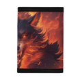 thumbnail image 3 of POLERO Polyester Children's Wallet with Portable Slim Kids Trifold Wallet for Sports, Blue Flame Wolf Art Trifold Card Wallet, 3 of 7