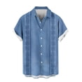 thumbnail image 5 of Guluxicc Men's Beach Tops Button Down Collared Short Sleeve Shirts Regular Fit Summer Vacation Outdoor Casual Tops, 5 of 6
