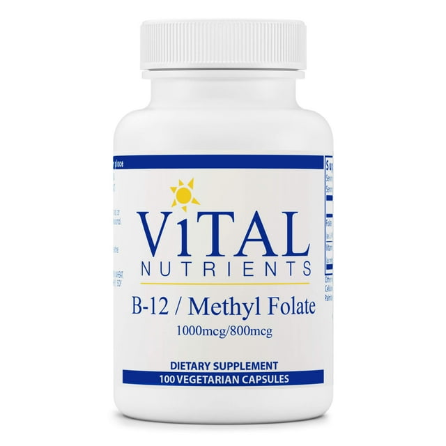 Vital Nutrients Vitamin B12 / Methyl Folate Supports Healthy Brain
