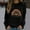 Black, variant on Babysbule Womens Hoodless Sweatshirt Thanksgiving Fashion Women's Casual Long Sleeve Round Neck Printed Ladies Hoodless Sweatshirts Tops