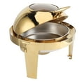 thumbnail image 1 of Ensemble de Buffets à Réchaud en Acier Inoxydable 6 L, Réchaud Rond à Alcool pour Traiteur avec Couvercle Visible, avec Poêle à Nourriture et à Eau pour Événement Fête Congé, 1 of 8