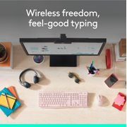 Logitech MK270 Wireless Keyboard and Mouse Combo, Rose