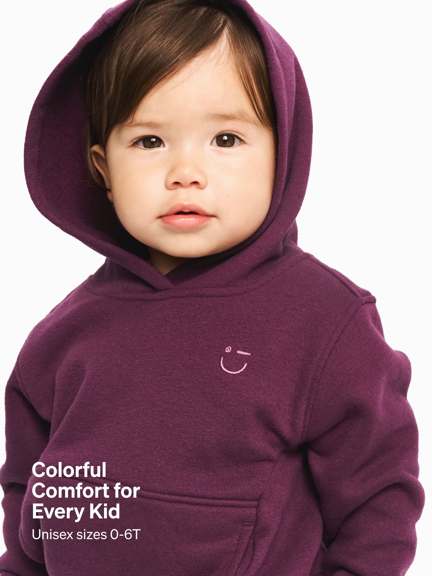 Color Mix by Garanimals Baby & Toddler Fleece Hoodie, Sizes 0–6T
