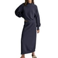 thumbnail image 1 of JHLZHS Robes Rouges pour Femmes Ensemble Jupe Chandail 2 Pcs Tenues Col Manches Longues Tricot Maxi Jupe Longue Ensembles Survêtement Robes Boho pour Femmes 2024 Robes Formelles pour Femmes 2024, 1 of 6