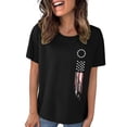 thumbnail image 2 of Tittly T Shirts for Women Graphic Tees 4th Of July Oversized Shirt Women Casual Printing Short Sleeves ROUND Neck Loose T Shirt Blouse Tops Tshirts Shirts Spring Tops for Women Black XL, 2 of 8