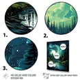thumbnail image 3 of Designart "Aurora Reflections of Northern Lights III" Landscapes Framed Wall Art - Traditional Green Northern Lights Bedroom Framed Canvas Wall Art, 3 of 6