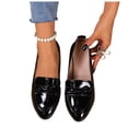 thumbnail image 6 of Lepsheexh Womens Loafers Shoes Plus Size Bow Decor Design Low Heel Soft Sole Comfortable Casual Daily Loafer Shoes for Women, 6 of 9