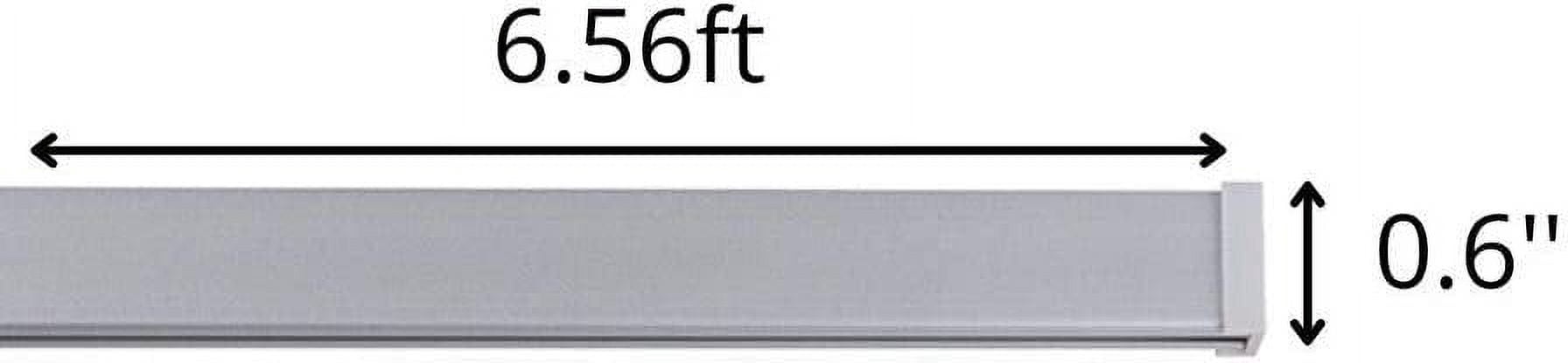 STAS Minirail Picture Hanging System Set - Covers 6.56 ft of Wall Space - Smallest Picture Rail & Art Hanging Gallery Kit for Art Display Matte Silver Rails, Includes 2 Hooks & Cords