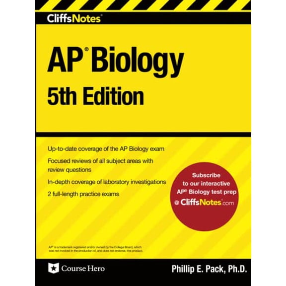 Pre-Owned Cliffsnotes AP Biology, 5th Edition (Paperback) 0544784685 9780544784680