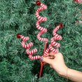 thumbnail image 3 of 1 pieza de rama de bastón de caramelo de árbol de Navidad rojo, palito de lana rizado para caramelos, adornos para árbol de Navidad, adornos para fiesta, jarrón para oficina en casa, 3 of 5