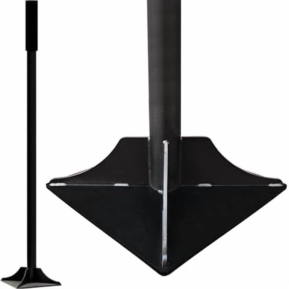 Fully Welded Tamper Tool,8"x8" Steel Landscaping Ground Leveler for Yard with 48" Rubber Grip Handle, Heavy Duty Tool for Landscape Construction, Flattening and Smoothing Soil, Gravel$$Garden & Patio