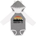 thumbnail image 3 of Inktastic Houston Texas Skyline Retro Boys or Girls Long Sleeve Baby Bodysuit, 3 of 5