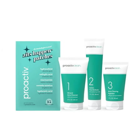 Proactiv Clean 3-Step Formula: Sulfur Cleanser, Azelaic Acid Serum & Facial Moisturizer