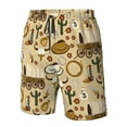 thumbnail image 5 of Disketp Men'S Swim Trunks Hawaiian Breathable Surf Beach Swimsuits Mesh Lining Beach Shorts With Pockets-Wild West Cowboy, 5 of 9