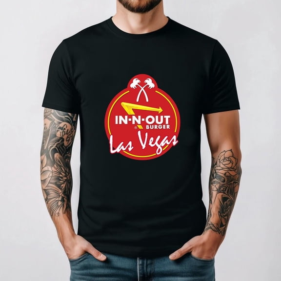 In N Out Burger Las Vegas Fast Food Chain Restaurant Fan Burger Unisex T-Shirt, for men & women, up to size 5XL.