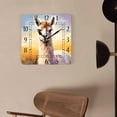 thumbnail image 4 of 16 Inch Wall Clock Battery Operated Square Clock Decorative for Office, Kitchen, Outdoor, Living Room，Funny Portrait of Alpaca Llama Colorful, 4 of 4