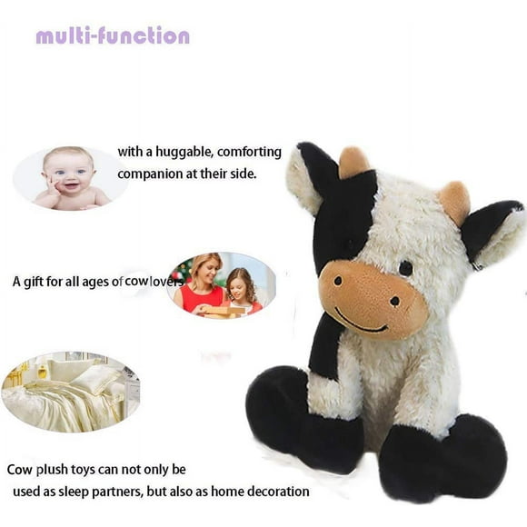 Poupée de Vache en Peluche Douce et Mignonne pour les Garçons Filles 35cm Cadeau de Noël Cadeau d'Anniversaire Enfants