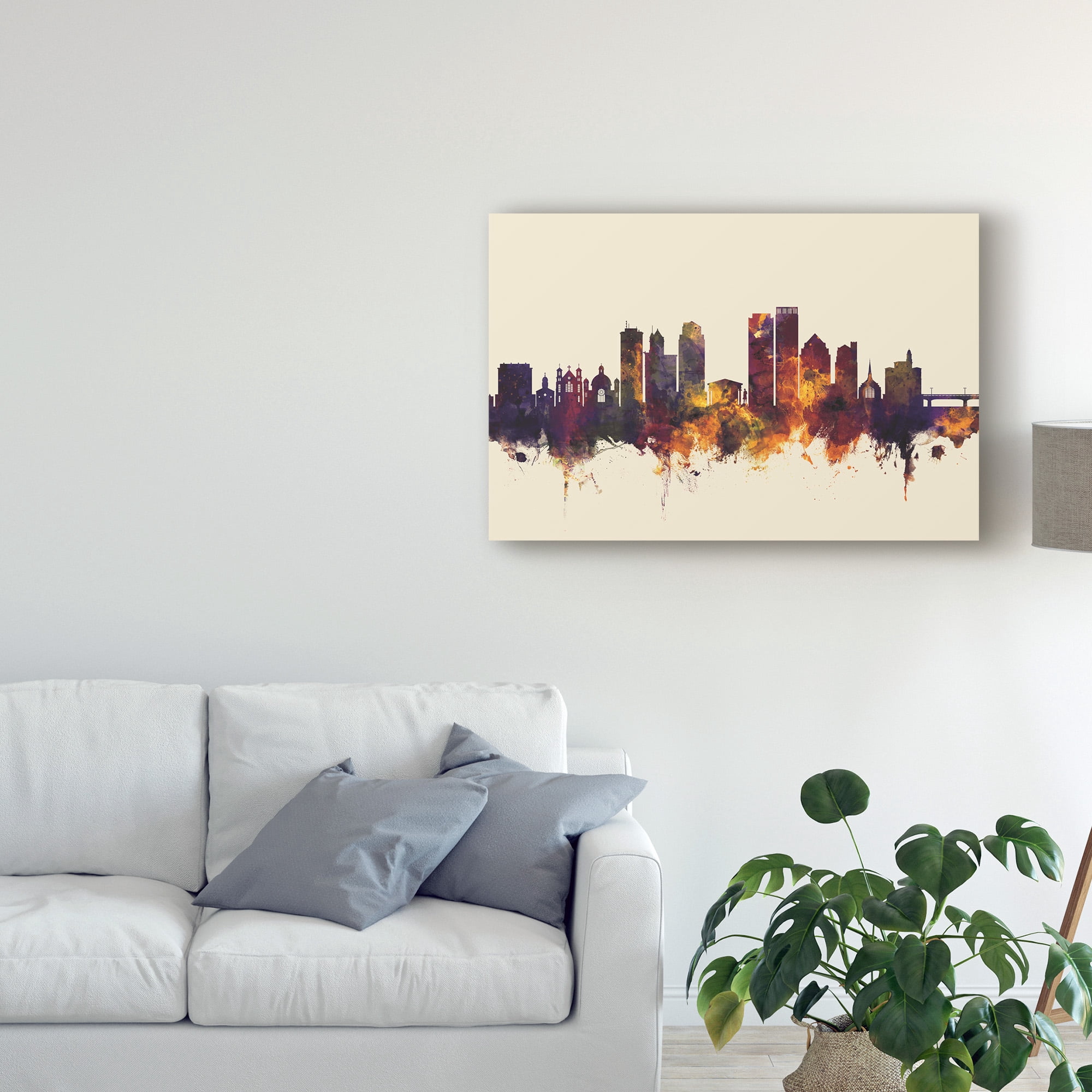 Trademark Fine Art 'Dayton Ohio Skyline III' Canvas Art by Michael Tompsett
