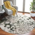 thumbnail image 2 of SAFAVIEH Adirondack Hortense Abstract Area Rug, Ivory/Dark Green, 6' x 6' Round, 2 of 7