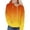 Orange, variant on NinXxx Women's Lace Up Gradient Print Long Sleeve Loose Hoodie with Pockets Green XL