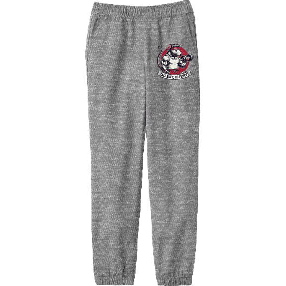 All Buff no Fluff Gym Rat Youth Heather Gray Jogger Pants-Medium
