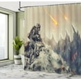 thumbnail image 5 of Ambesonne Space Shower Curtain, Technology Aliens Theme, 69"Wx84"L, Grey, 5 of 5