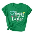thumbnail image 2 of Levmjia Plus Size Tops for Women Easter Shirts Women's Easter Printed Round Neck Short Sleeved T-shirt Loose Top, 2 of 3