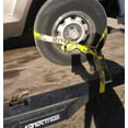 thumbnail image 5 of (4 Pack) 2" x 14' Car Tie Down Straps for Trailer with Flat Hook - 3333 LB WLL Lasso Style Tire Straps for Car Trailer with Ratchets - Vehicle Tie Down Wheel Straps for Hauling Cars, 5 of 9