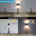 thumbnail image 2 of BOYIR Iluminación de pared de 12W para uso interior/exterior con detector de movimiento, aplique de pared impermeable IP 65 Aplique de salón LED con ángulo de haz ajustable, exterior 3000K blanco, 2 of 5