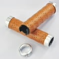 thumbnail image 4 of Upanbike Mountain Bike Grips Lock on Synthetic Leather Bicycle Handlebar Grips Khaki, 4 of 6