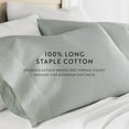 thumbnail image 2 of Green Mist 300TC Cotton Cooling Pillow Case Set, Standard/Queen, by Noble Linens, 2 of 8