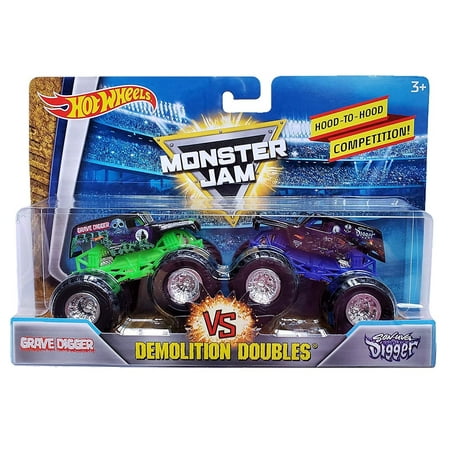 Hot Wheels Monster Jam Demolition Doubles - Grave Digger VS Son-Uva Digger - 1:64 Scale