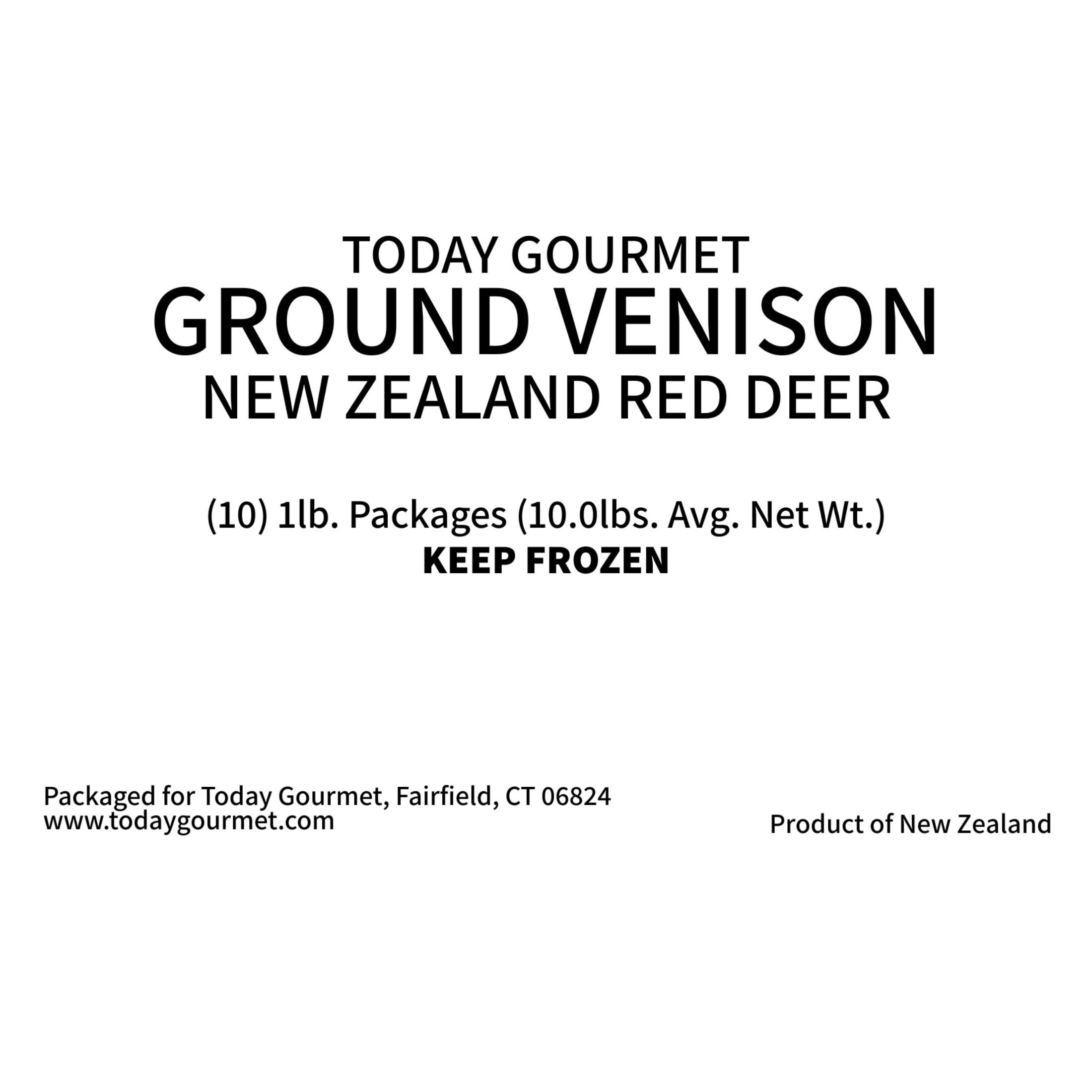Today Gourmet - Ground Venison - (10) 1lb. Packages
