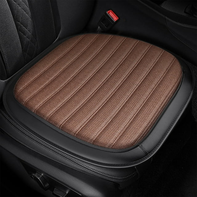 Cojín transpirable de malla para asiento de coche con funda de lino para comodidad y soporte durante todo el año