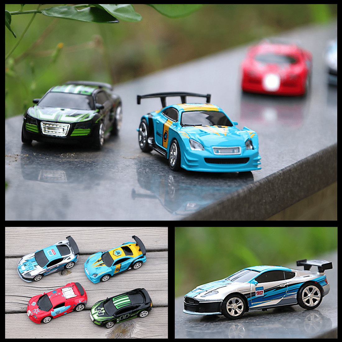 Ultra Small Mini RC Car, 1:58 Scale 2.4G Wireless Remote Control Car, Bluetooth APP Controlled, Portable Can Design for Drifting and Indoor Racing, for Adults and Collectors Blue