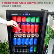 Frigidaire 4.4 Cu. ft. 126-Can Beverage Center Refrigerator, EFMIS155, Stainless Steel