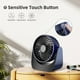 thumbnail image 2 of Ventilador de escritorio, mini ventilador USB silencioso con batería, 3 velocidades, pequeño ventilador de mesa silencioso, recargable, rotación de 360°, ventilador de refrigeración portátil (azul), 2 of 4