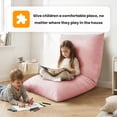 thumbnail image 5 of Convertible Sleeper Sofa Bed, Pink Couch with Storage Bag, High-Density Foam, Corduroy Upholstery, Space-Saving & Portable for Living Room, Home Office, 5 of 9