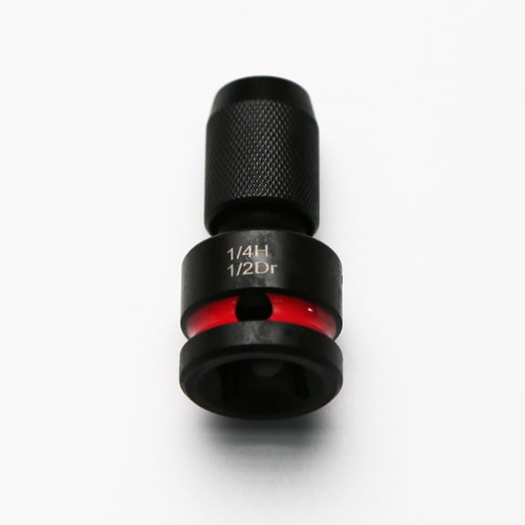 TMAX 1/2 Inch Square Drive Female to 1/4 Inch Hex Adapter, CR-MO Impact Ready Impact Socket Wrench Adapter for Quick Release Screwdriver Bit Holders