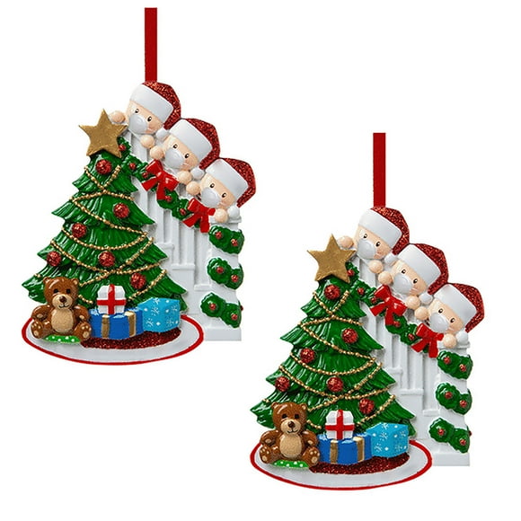 Dvkptbk Christmas Tree Ornaments Personalized Survived Family of Ornament 2020 Christmas Holiday Decorations Christmas Ornaments on Clearance