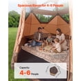 thumbnail image 3 of VEVOR Camping Tent, 6 Person Pop Up Instant Cabin Tent with Rainfly & Large Mesh Windows, 60 Seconds Easy Setup, Portable Waterproof Cabin Hub Tents with Carry Bag for Family Outdoor Camping & Hiking, 3 of 9
