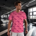 thumbnail image 3 of Wukai Leopard Print Print Men's Short-Sleeved Mesh T-Shirt,Quick-Dry Short Sleeve Workout T-Shirt-Medium, 3 of 8